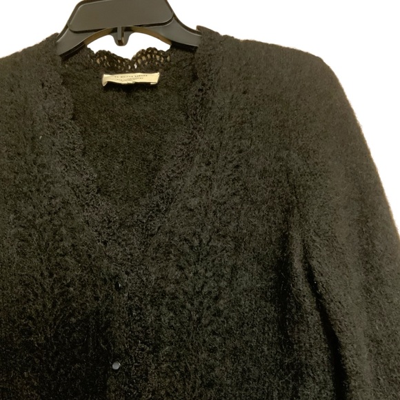 La Maille Sezane Angie Cardigan Sweater Womens XS Black Crochet, Feminine New - Picture 8 of 16